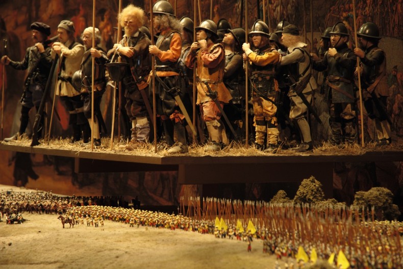 En h&auml;r av miniatyrsoldater fr&aring;n utst&auml;llningsmilj&ouml;n