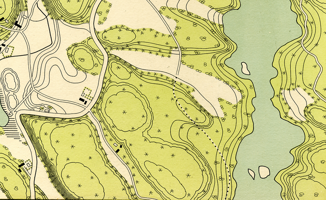 En del av en karta, oklart det &auml;r en verklig karta eller kanske en spelplan.